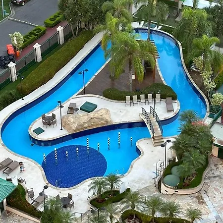Flat Com Vista Panoramica -15- Na Barra Da Tijuca - Estacionamento Gratuito - Frigobar - Ar Condicionado - Piscina - Academia - Balsa Para Praia Gratis - Varanda - Vista Parcial Mar E Lagoa